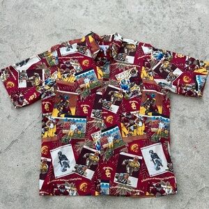 Reyn Spooner Vintage USC Trojans NCAA Hawaiin Shirt Men's Size L